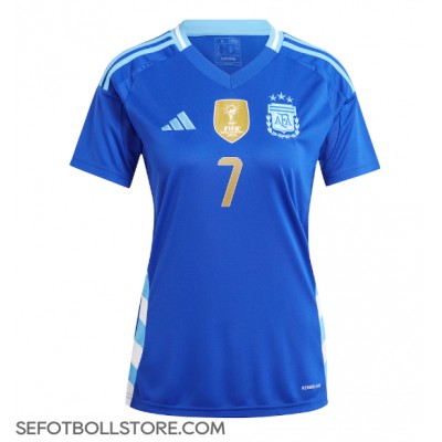 Argentina Rodrigo De Paul #7 Replika Bortatröja Dam Copa America 2024 Kortärmad Argentina Rodrigo De Paul #7 Replika Bortatröja Dam Copa America 2024 Kortärmad